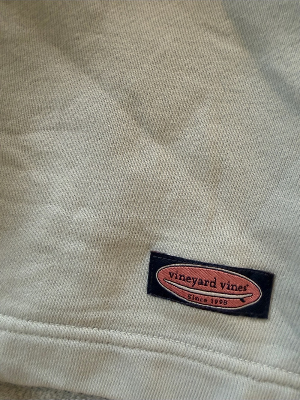 Vineyard Vines Light Blue Collared V-Neck Pullover Sweatshirt - Picture 3 of 3